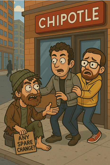 Tuesgays funny Mark & Joe - Chipotle Homeless Kooks